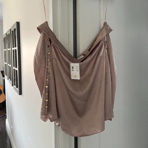 Off the shoulder silk top